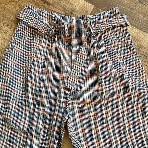 Anthropologie Hazelle Plaid Slim Paperbag Women’s 12 - Picture 4 of 5